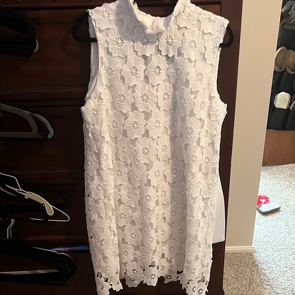 Umgee White Sleeveless Sheath Dress